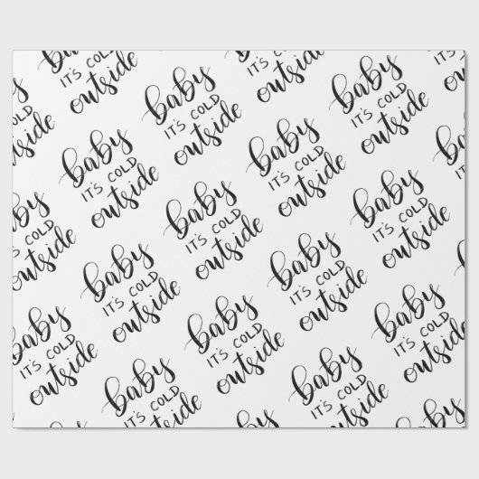 Baby sein kalte Außenseiten-handgeschriebenes Geschenkpapier (Flach)