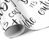 Baby sein kalte Außenseiten-handgeschriebenes Geschenkpapier (Rolleneckpunkt)