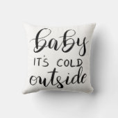 Baby sein kalte Außenseiten-handgeschriebenes Kissen (Rückseite)