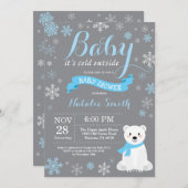 Baby sein kaltes äußeres einladung (Vorne/Hinten)