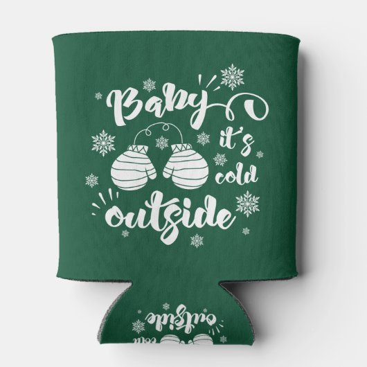 Baby seine Erkältung draußen niedlichen Fingern Wi Dosenkühler (Rückseite)