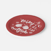 Baby seine Erkältung draußen niedlichen Fingern Wi Pappteller (Schrägansicht)