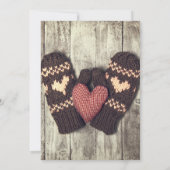 Baby seine kalte Außendusche aus rustikalem Holz Einladung (Rückseite)