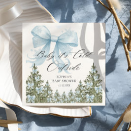 Baby seine kalte Außendusche Blue Bow Baby Serviette