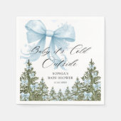 Baby seine kalte Außendusche Blue Bow Baby Serviette (Vorderseite)