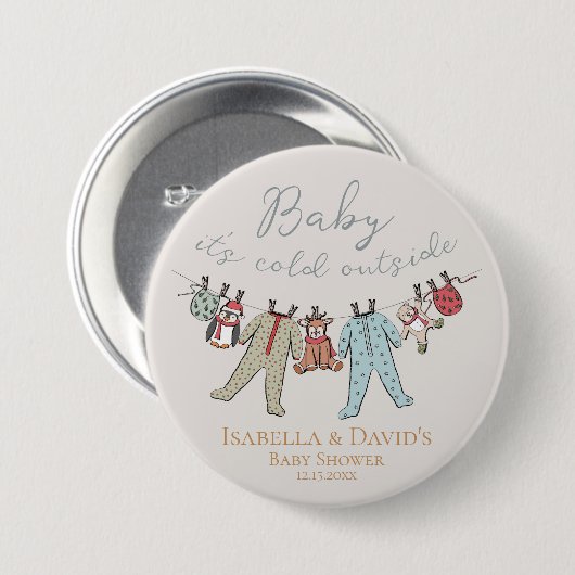 Baby seine kalte Außendusche Button (Vorne & Hinten)