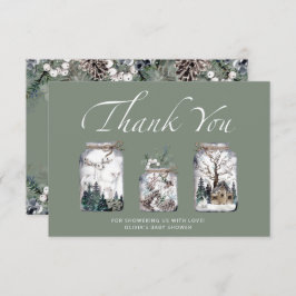 Baby seine kalte Außendusche Dank Karte