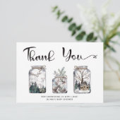 Baby seine kalte Außendusche Dank Karte (Stehend Vorderseite)