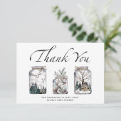 Baby seine kalte Außendusche Dank Karte (Stehend Vorderseite)