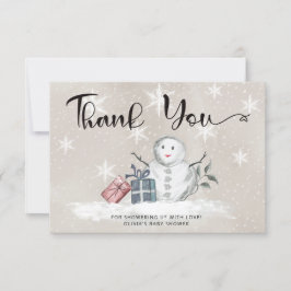 Baby seine kalte Außendusche Dank Karte