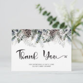 Baby seine kalte Außendusche Dank Karte (Stehend Vorderseite)