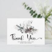 Baby seine kalte Außendusche Dank Karte (Stehend Vorderseite)