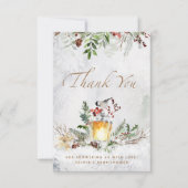 Baby seine kalte Außendusche Dank Karte (Vorderseite)