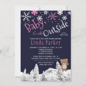 Baby seine kalte Außendusche Einladung (Vorderseite)