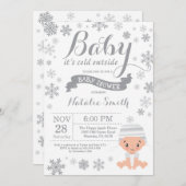 Baby seine kalte Außendusche Einladung (Vorne/Hinten)