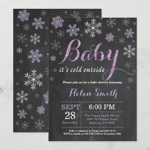 Baby seine kalte Außendusche Einladung