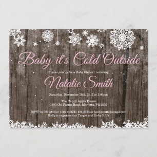 Baby seine kalte Außendusche Einladung