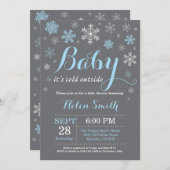 Baby seine kalte Außendusche Einladung (Vorne/Hinten)