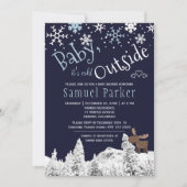 Baby seine kalte Außendusche Einladung (Vorderseite)