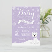 Baby seine kalte Außendusche Einladung (Stehend Vorderseite)