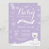 Baby seine kalte Außendusche Einladung (Vorne/Hinten)