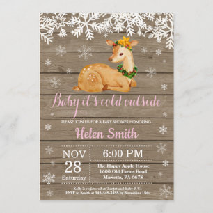 Baby seine kalte Außendusche Einladung