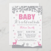 Baby seine kalte Außendusche Einladung (Vorne/Hinten)