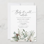 Baby seine kalte Außendusche Foto Babydusche Einladung (Vorderseite)