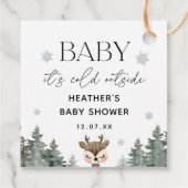 Baby seine kalte Außendusche Geschenkanhänger (Rückseite)