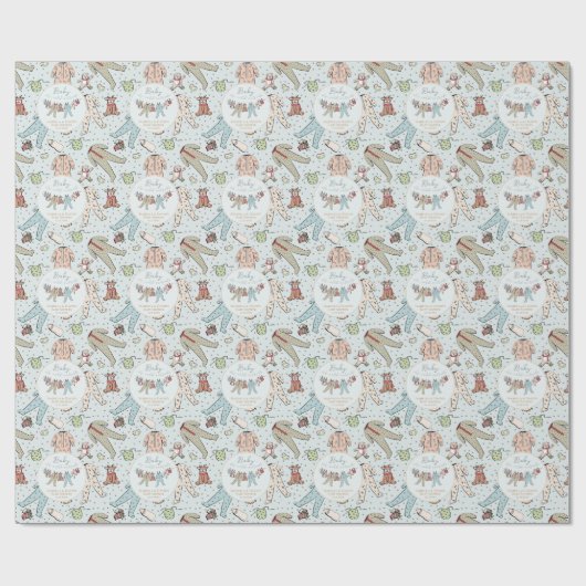 Baby seine kalte Außendusche Geschenkpapier (Flach)