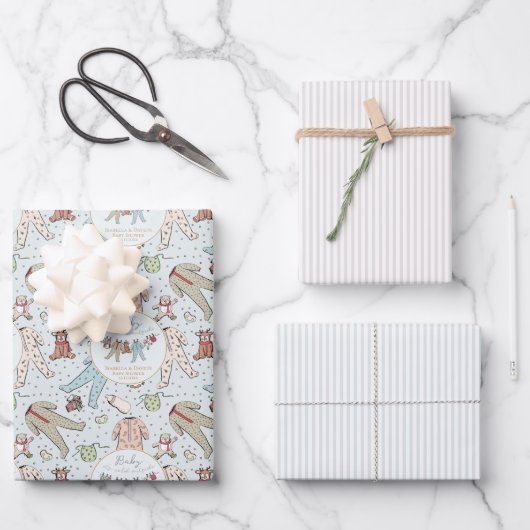 Baby seine kalte Außendusche Geschenkpapier Set (Vorderseite)