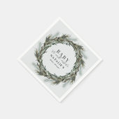 Baby seine kalte Außendusche im Winter. Serviette (Ecke)