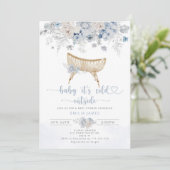 Baby seine kalte Außendusche Kinderzimmer Babydusc Einladung (Stehend Vorderseite)