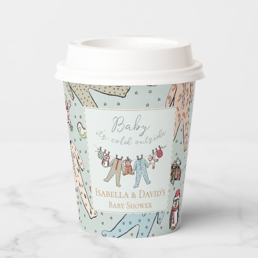 Baby seine kalte Außendusche Pappbecher (Rückseite)