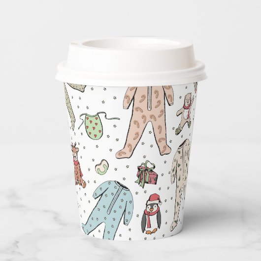 Baby seine kalte Außendusche Pappbecher (Rückseite)