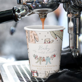 Baby seine kalte Außendusche Pappbecher