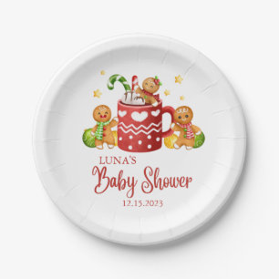 Baby seine kalte Außendusche. Pappteller