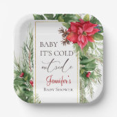 Baby seine kalte Außendusche Pappteller (Vorderseite)