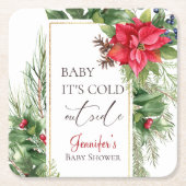 Baby seine kalte Außendusche Rechteckiger Pappuntersetzer (Vorderseite)