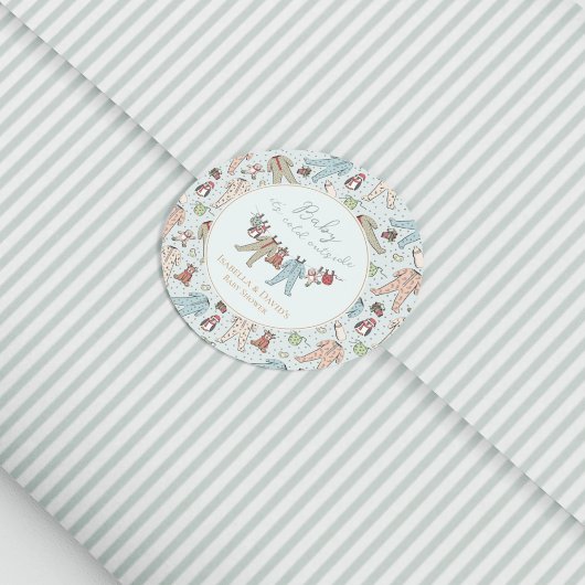 Baby seine kalte Außendusche Runder Aufkleber