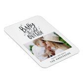 Baby seine Kälte außerhalb der Typografie Weihnach Magnet (Rechte Seite)