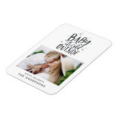 Baby seine Kälte außerhalb der Typografie Weihnach Magnet (Linke Seite)