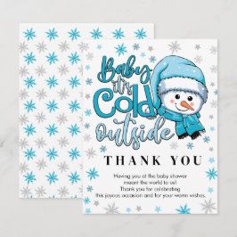 Baby seine Kälte draußen dank Karten