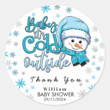 Baby seine Kälte draußen danke