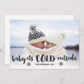 Baby seine Kälte draußen Feiertagskarte (Vorne/Hinten)
