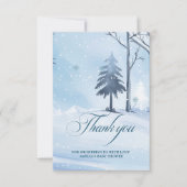 Baby seine kalte draußen im Winter Schneeflocken B Dankeskarte (Vorderseite)