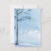 Baby seine kalte draußen im Winter Schneeflocken B Dankeskarte (Rückseite)