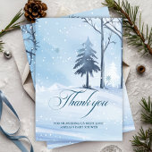 Baby seine kalte draußen im Winter Schneeflocken B Dankeskarte