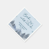 Baby seine kalte draußen im Winter Schneeflocken B Serviette (Ecke)