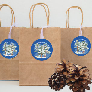 Baby seine Kälte draußen königsblau danke Ihnen Runder Aufkleber